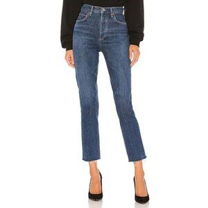 AGOLDE Remy Straight Leg Jeans High Rise Film Indigo Blue Aritzia 24